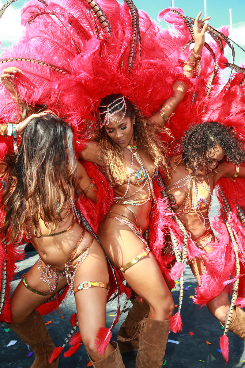 Masqueraders on Carnival Tuesday with Bliss. Photo Credit: Allan V. Crane/CA